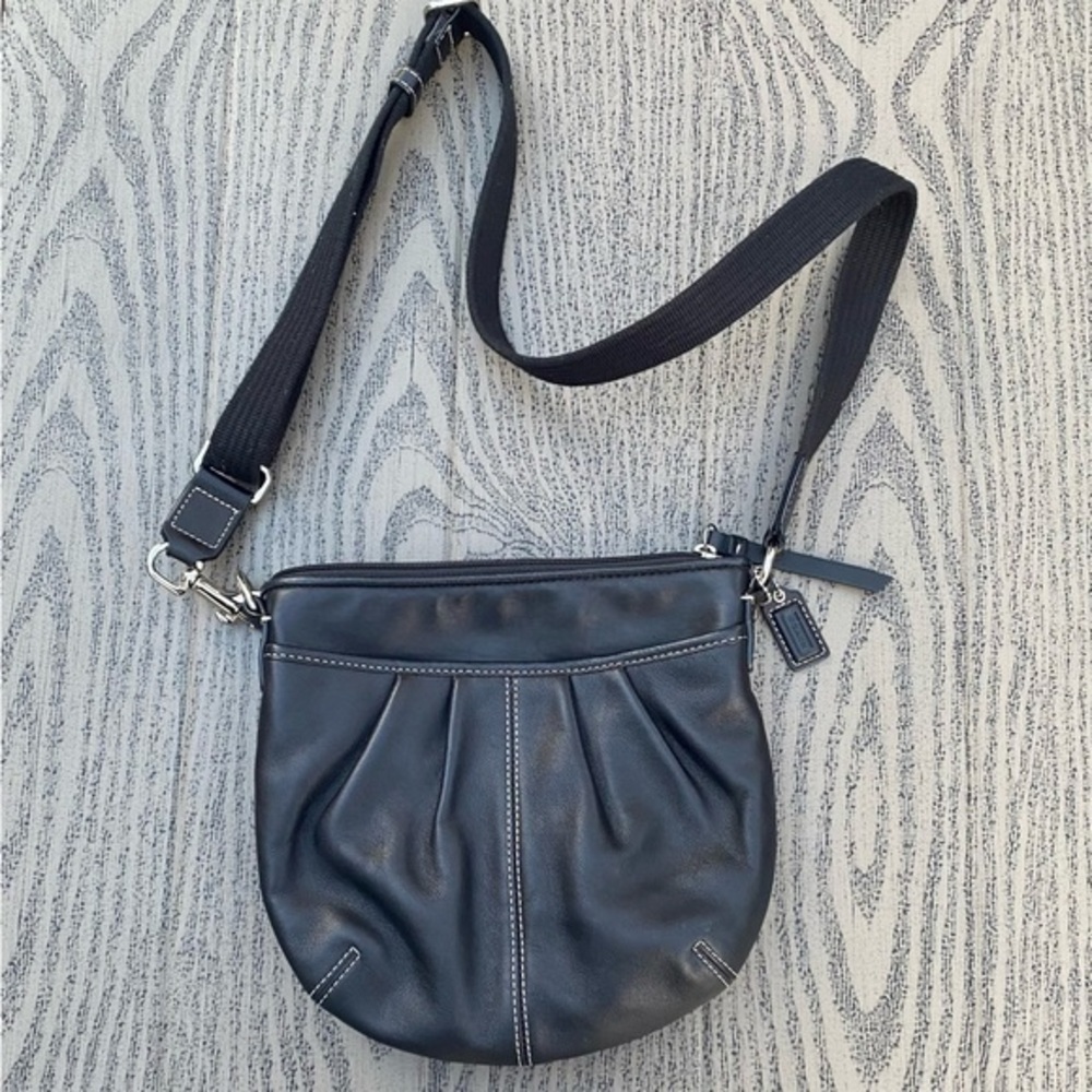 Small Black Coach Leather Crossbody Bag